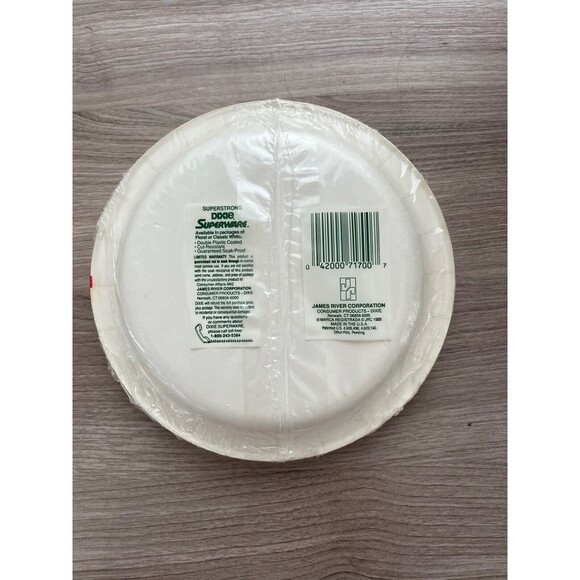 Vintage/New DIXIE Super Strong Paper Plates Sealed 6 3/4 Inch 25 Ct Sealed - Picture 4 of 5